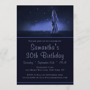 Starlight Wanderer 30th Birthday Invitation