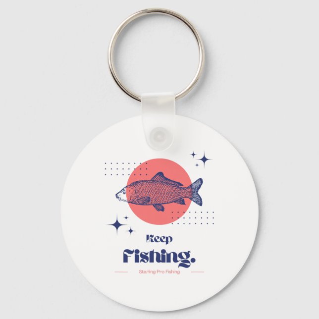 Starling Pro Fishing Keep Fishing  Key Ring (Front)