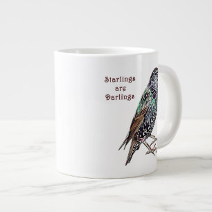 Starlings Are Darlings Large Coffee Mug