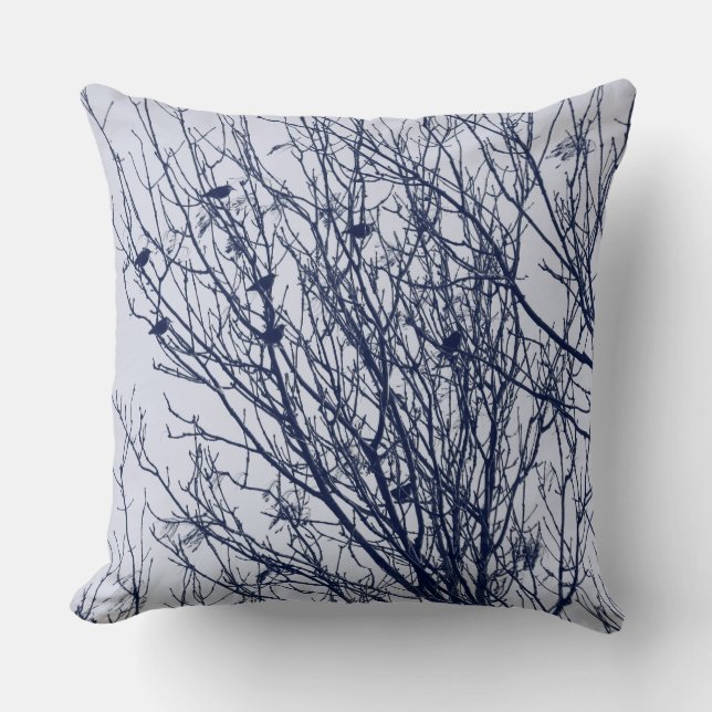 Starlings in a Tree Cushion (Front)