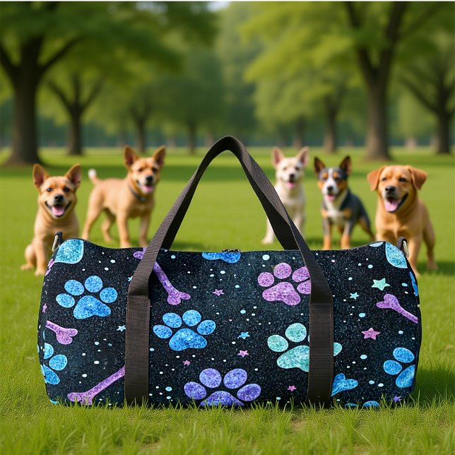 Starlit Bones Paw Print  Duffle Bag (Creator Uploaded)