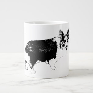 Starlit Corgi Cheer Large Coffee Mug