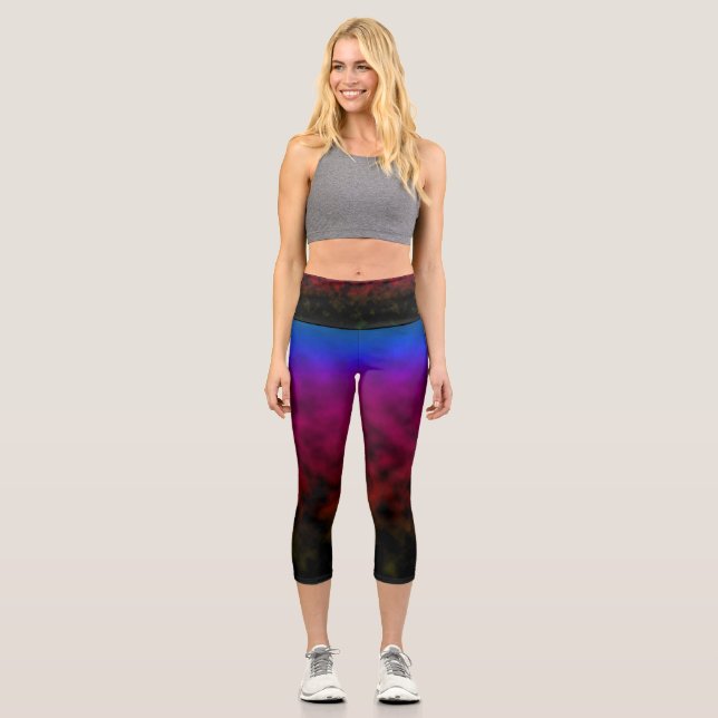 Starlit Descent Capri Leggings (Front)