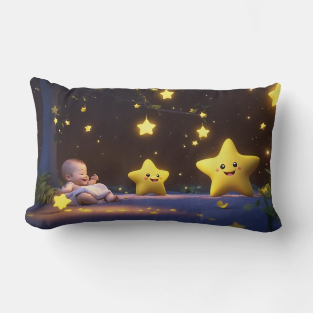 Starlit Dreams: Whimsical Pillows for Kids (Front)