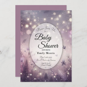 Starlit Enchantment in Bloom Baby Shower Invitation
