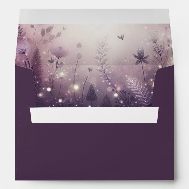 Starlit Enchantment in Bloom Wedding Envelope (Back (Bottom))