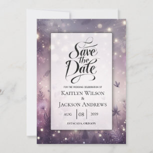 Starlit Enchantment in Bloom Wedding Save The Date