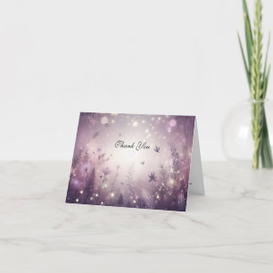 Starlit Enchantment in Bloom Wedding Thank You Card