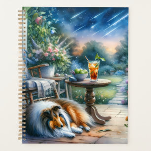 Starlit Garden Porch Sheltie Dream Planner