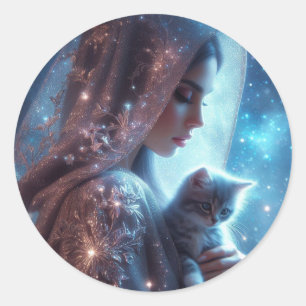 Starlit Guardian Classic Round Sticker