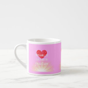 Starlit Hearts Fashion Red Heart Shine Espresso Cup