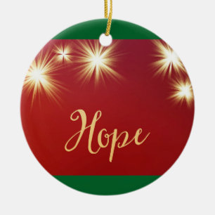 Starlit Hope Ceramic Ornament