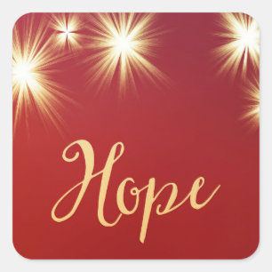 Starlit Hope Squares Square Sticker