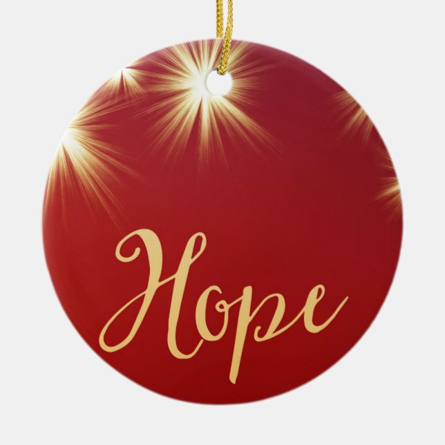 Starlit Hope with Name Holiday Ornament (Front)
