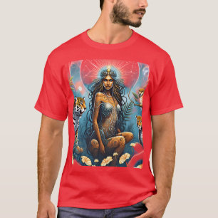 Starlit Jungle Queen 🌌   Celestial Safari Royalty T-Shirt