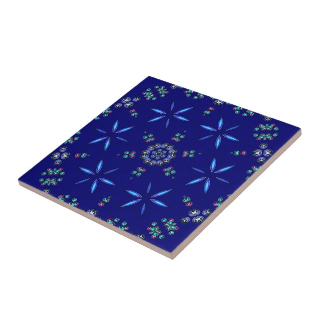 Starlit Kaleidoscope Ceramic Tile (Side)
