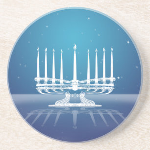 Starlit Menorah II Coaster