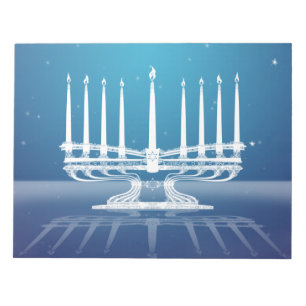 Starlit Menorah II Notepad