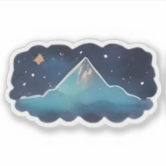 Starlit Mountain Reflection