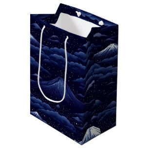 Starlit Peaks – Midnight Mountain Sky Medium Gift Bag