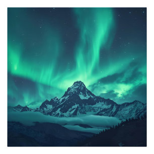 Starlit Silence – Custom Quote Print with Aurora &