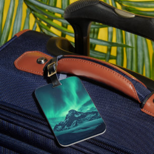 Starlit Silence – Custom Quote Print with Aurora & Luggage Tag