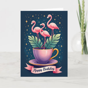 Starlit Teacup Birthday Card