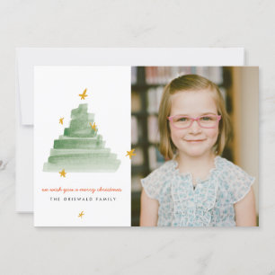 Starlit Tree Holiday Photo Card