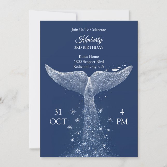 Starlit Whale’s Ascent Invitation (Front)