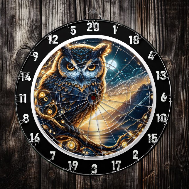 Starlit Wisdom Owl Dartboard Art (Creator Uploaded)