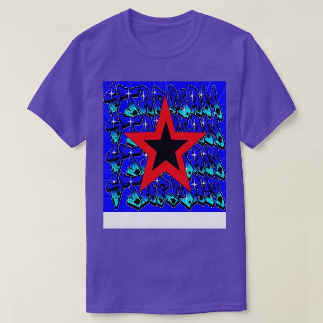 Starman Red Dark ziggy T-Shirt (Design Front)