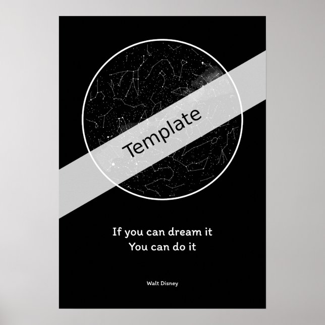 StarMap360 - A2 personalized sky map Poster (Front)