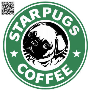 Starpug Coffee Classic Round Sticker