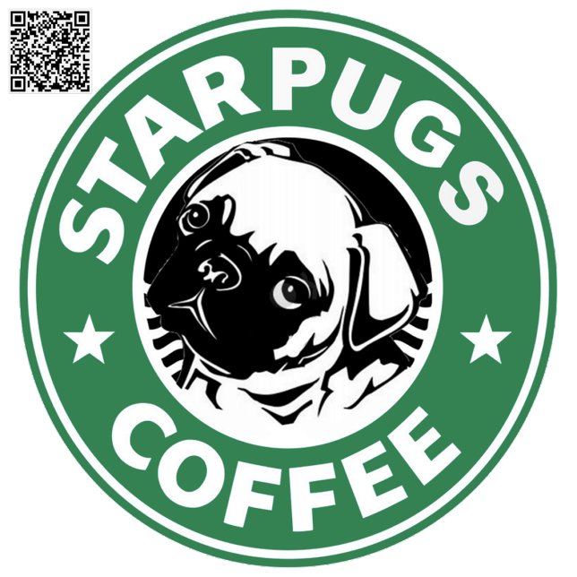 Starpug Coffee Classic Round Sticker (Creator Uploaded)