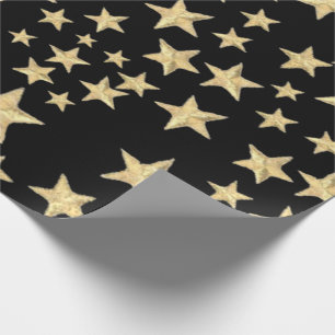 starred black gift paper