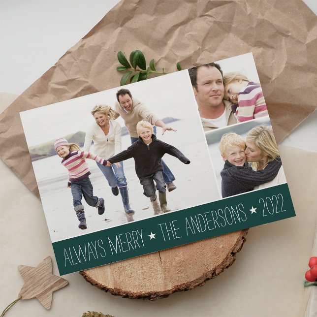 Starred | Holiday Photo Collage Card (Creator Uploaded)