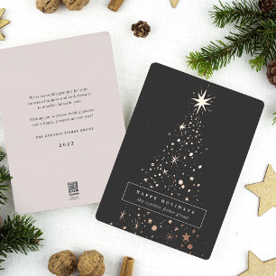 Starred Tree Corporate Foil Holiday Card
