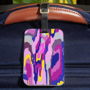 Starry Abstract in Purples and Blues  Luggage Tag