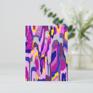 Starry Abstract in Purples and Blues Postcard