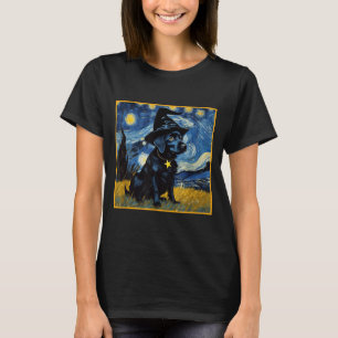 Starry Art Night Sky Art Cute Dog Halloween Men T-Shirt