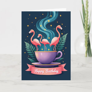 Starry Birds Birthday Card