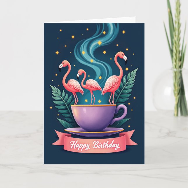 Starry Birds Birthday Card (Front)