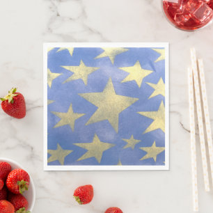 Starry Blue and Gold Napkin