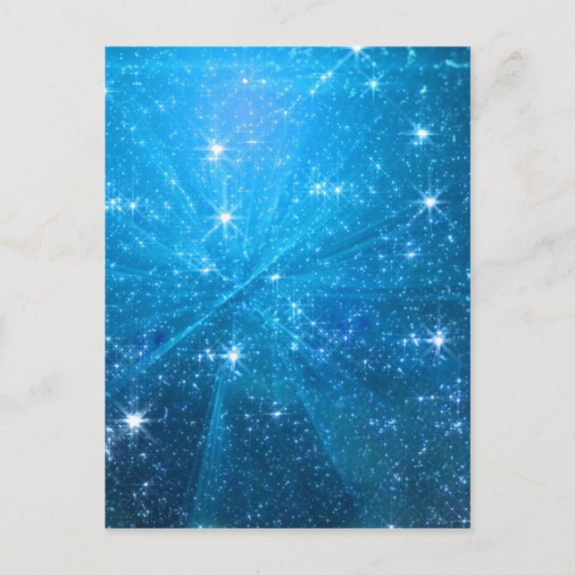 Starry blue sky postcard (Front)