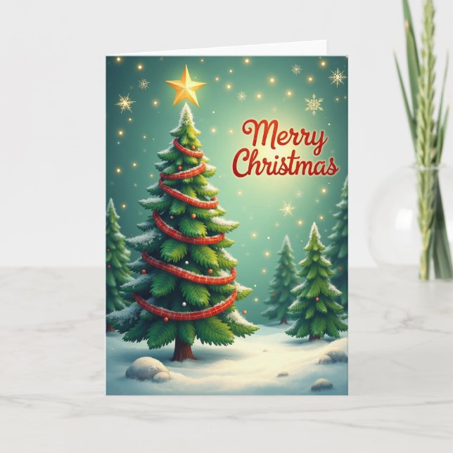 Starry Bokeh Christmas Card (Front)