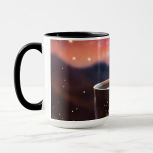 Starry Brew: A Floral Symphony Under the Night Sky Mug