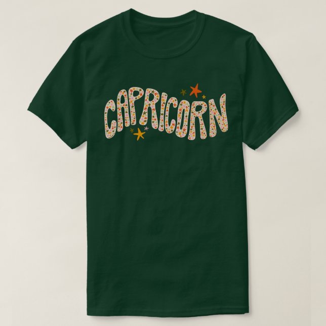 Starry Capricorn T-Shirt (Design Front)