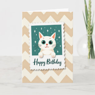 Starry Cat Birthday Card
