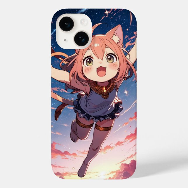 Starry Chibi Cat Case-Mate iPhone Case (Back)