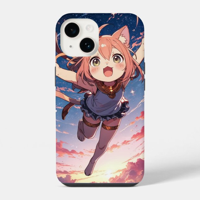 Starry Chibi Cat iPhone Case (Back)
